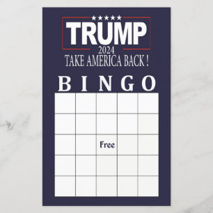 Trump bingo card,Donald Trump 2024 election bingo