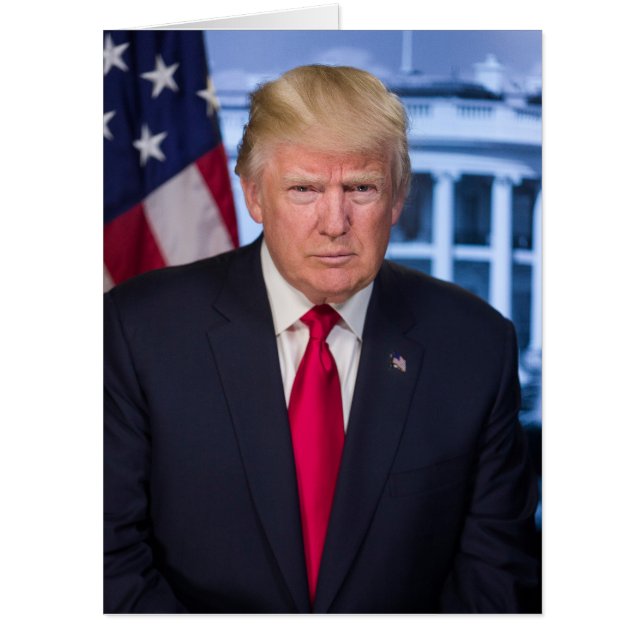 TRUMP BIRTHDAY BIGGEST MAGA HUGE GREETING CARD (Front)