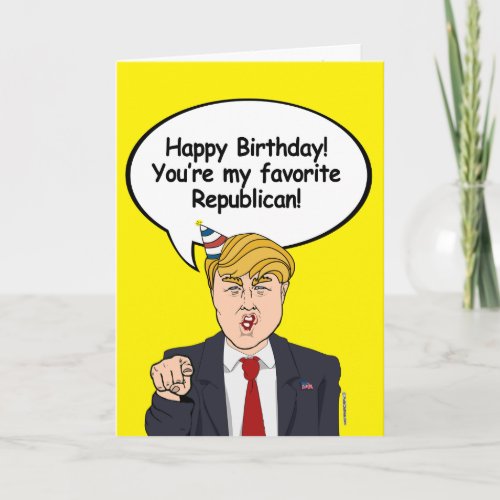 Trump Birthday Card