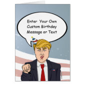 Trump Birthday Card - Customize Your Message - - E (Front)