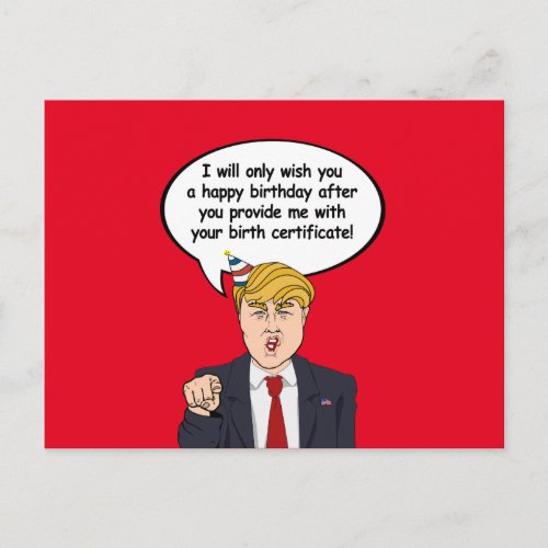 Trump Birthday Card _ Provide me with your birth c