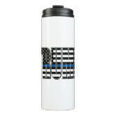 Police Line Do Not Cross Barricade Tape Pattern Thermal Tumbler