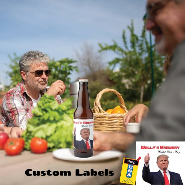 Trump 🍻 Bold Political Creative Fun  Beer Bottle Label (Creator Uploaded)