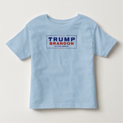 Trump Brandon 2024 Election Blue Toddler T_Shirt