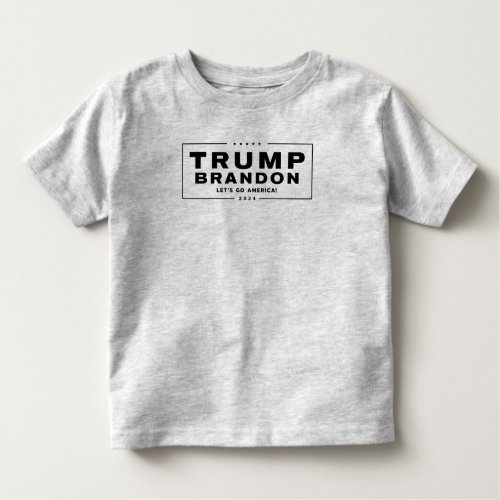 Trump Brandon 2024 Election Grey Toddler T_Shirt