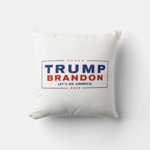 Trump Brandon 2024â Election Official Throw Pillow