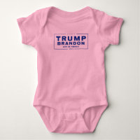 Trump Brandon 2024™ Election Pink Baby Bodysuit
