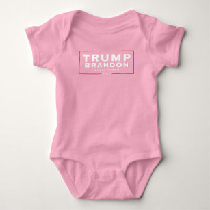 Trump Brandon 2024™ Election Pink Baby Bodysuit