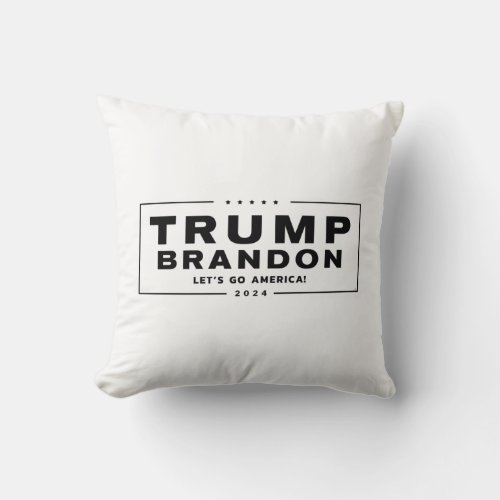 Trump Brandon 2024â Election Throw Pillow