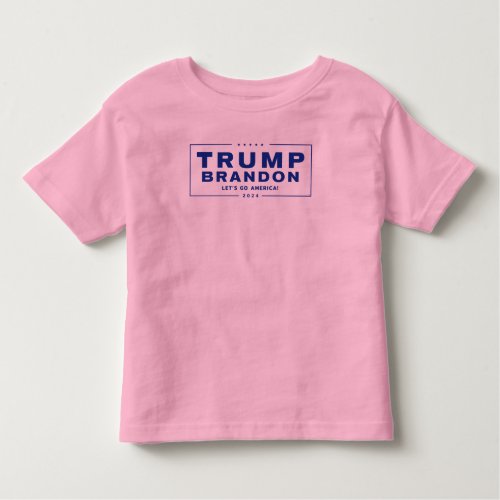 Trump Brandon 2024 Election Toddler Pink T_Shirt