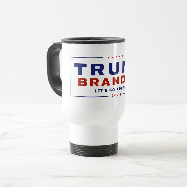 Trump Brandon 2024™ Election Travel Mug 'Official' (Front Left)