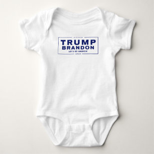 Trump Brandon 2024™ Election White Baby Bodysuit