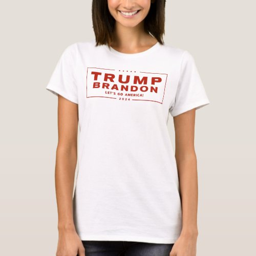 Trump Brandon 2024 Womens Election T_Shirt RED