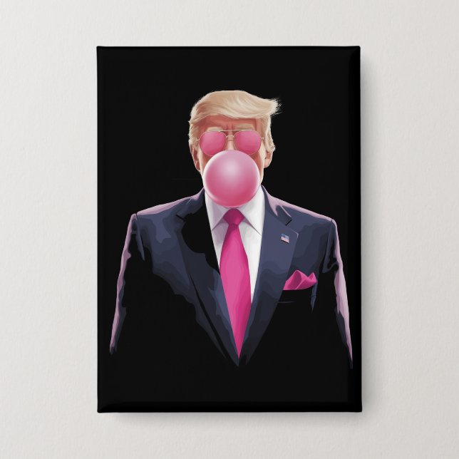 Trump Bubble Gum Button (Front)