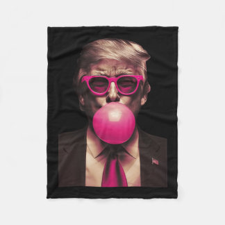 Trump Bubble Gum Fleece Blanket