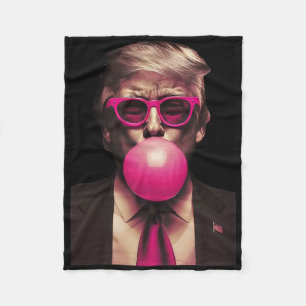 Trump Bubble Gum  Fleece Blanket