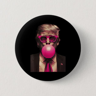 Trump Bubble Gum Funny Button