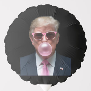 Trump Bubble Gum Pink Funny USA President Balloon