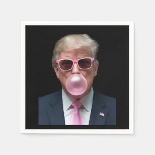 Trump Bubble Gum Pink Funny USA President Napkins