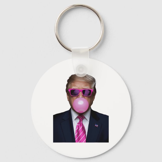 Trump Bubble Gum Pink  Keychain (Front)