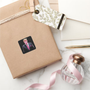 Trump Bubble Gum Square Sticker