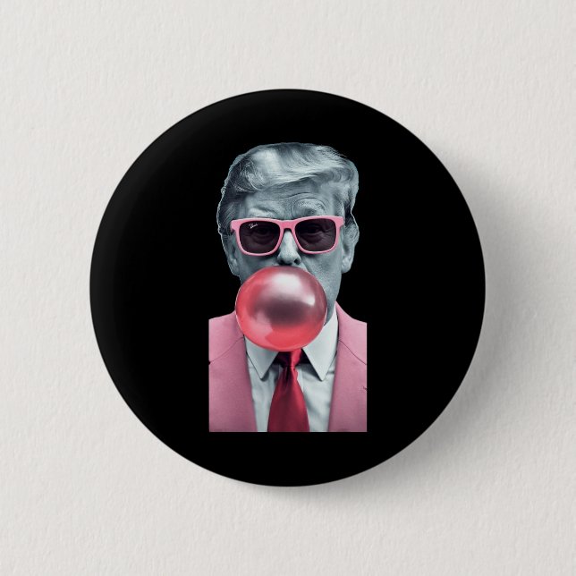 Trump Bubble Gum Yum 1  Button (Front)