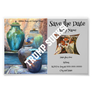 Trump Budget Save the Date Party Invitation Photo Print