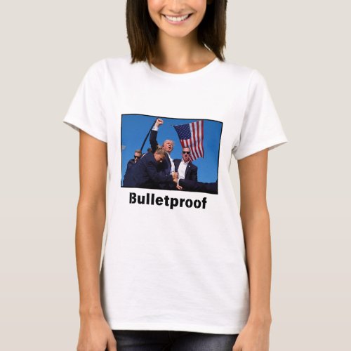 Trump Bulletproof 2024 Presidential Candidate 45  T_Shirt