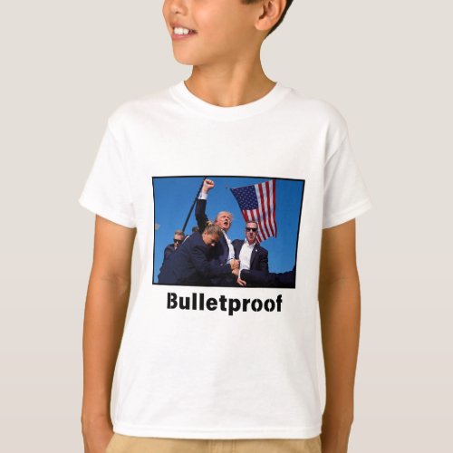 Trump Bulletproof 2024 Presidential Candidate 45  T_Shirt