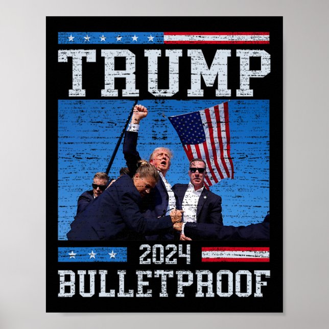 Trump Bulletproof Fight Fist Legend Donald Trump 2 Poster (Front)