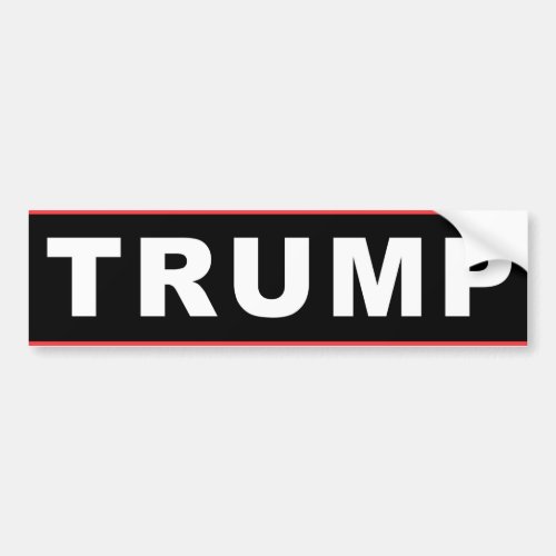Trump Bumper Sticker Black Logo