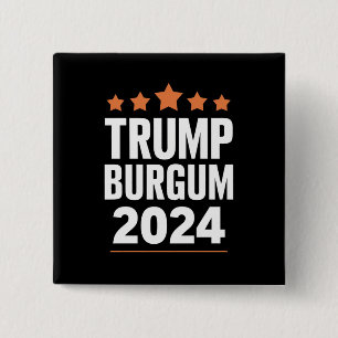Trump Burgum for President 2024 USA Election Button