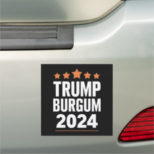 Trump Burgum for President 2024 USA Election Car Magnet