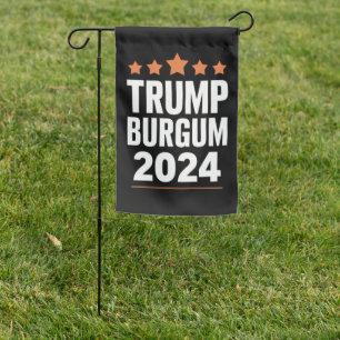 Trump Burgum for President 2024 USA Election Garden Flag