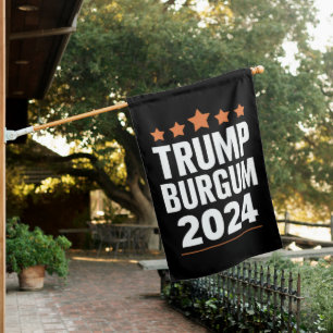 Trump Burgum for President 2024 USA Election House Flag