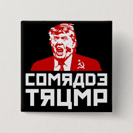 Trump Button: "COMRADE TRUMP" (Black) Button