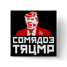 Trump Button: "COMRADE TRUMP" (Black)