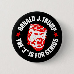 Trump Button: The "J" is for Genius Pinback Button