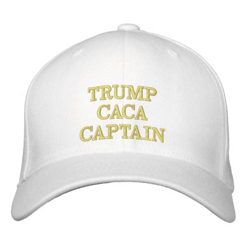 Trump Caca Captain White Baseball Cap