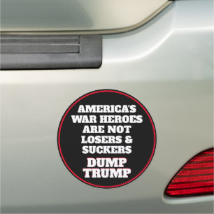 Trump Calls Vets Suckers & Losers Car Magnet