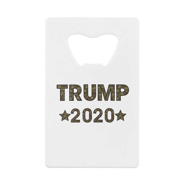 Trump Camouflage Credit Card Bottle Opener (Front)