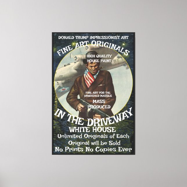 Trump Campaign Poster Autographed Signed Original Canvas Print (Front)