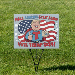 Trump campaign yard sign support