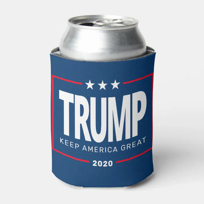 Build The Wall And Crime Will Fall  Donald Trump Can Koozie Coozie Set of 4 MAGA 