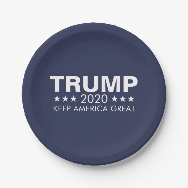 Trump CAN CHANGE YEAR Keep America Great Paper Plates (Front)