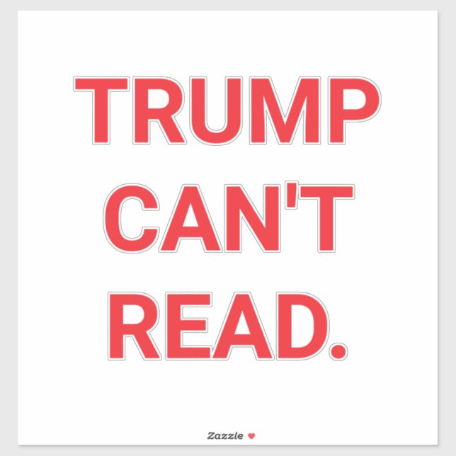 TRUMP CAN'T READ Hankamer Artjunkhaus Love PEACE Sticker (Sheet)