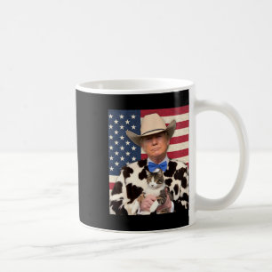 Trump Cat Shirt Funny Cowboy Donald Trump 2024 Ame Coffee Mug