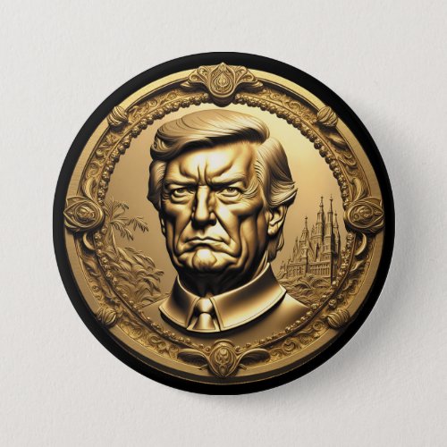 TRUMP CGI Collectible Gold Art_Coin Doubloon Button