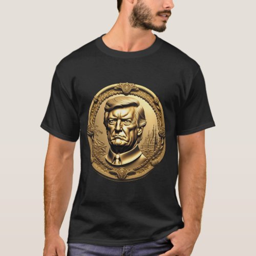TRUMP CGI Collectible Gold Art_Coin Doubloon T_Shirt