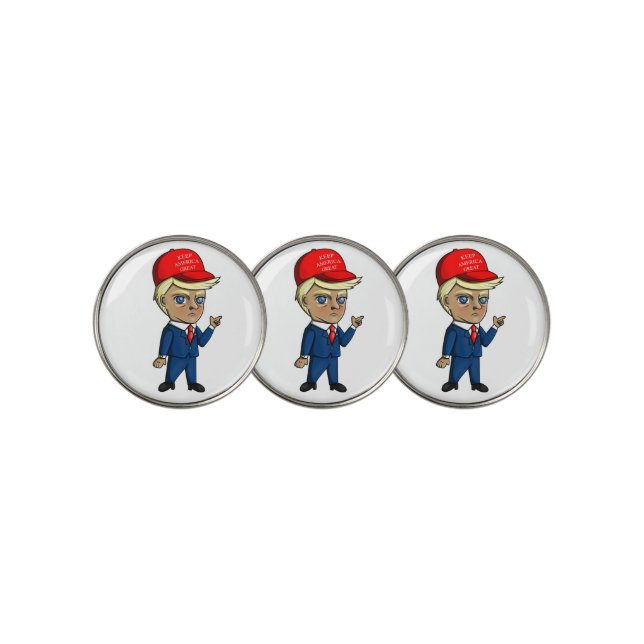 Trump chibi golf ball marker (3 Up)